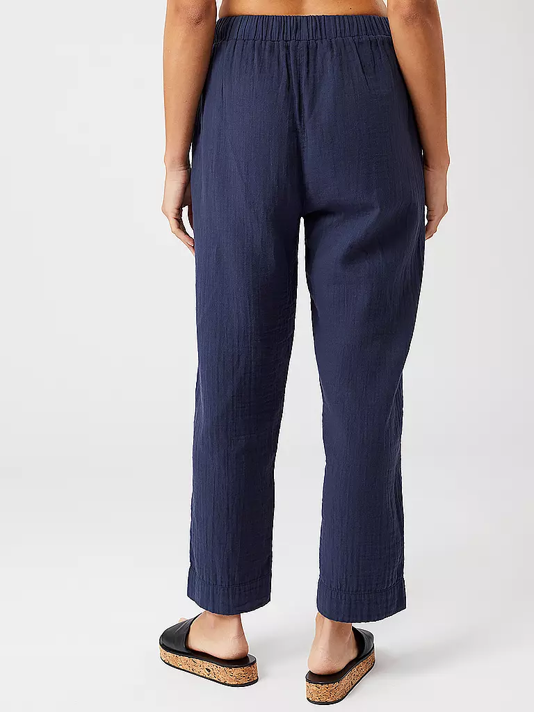 MANDALA | Damen Yogahose Mousselin | Bleu foncé