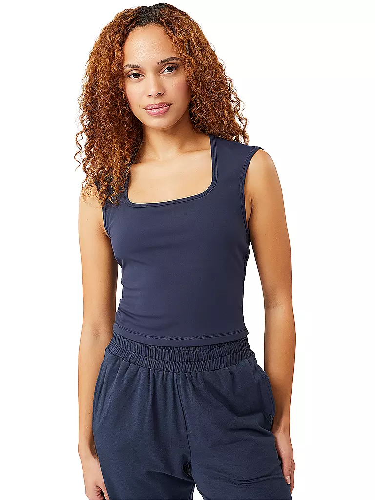 MANDALA | Damen Yogashirt Basic | Bleu foncé