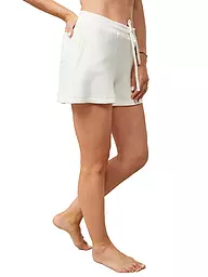 MANDALA | Damen Yogashort Pocket | Blanc