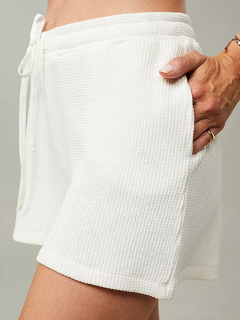 MANDALA | Damen Yogashort Pocket | Blanc