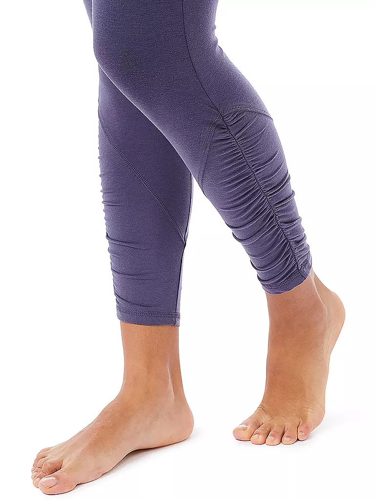 MANDALA | Damen Yogatight Cropped Ruffled | Lilas