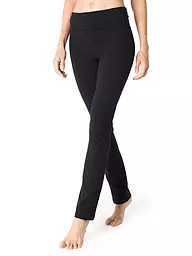 MANDALA | Pantalon de yoga classique à taille rabattable pour femmes | Noir