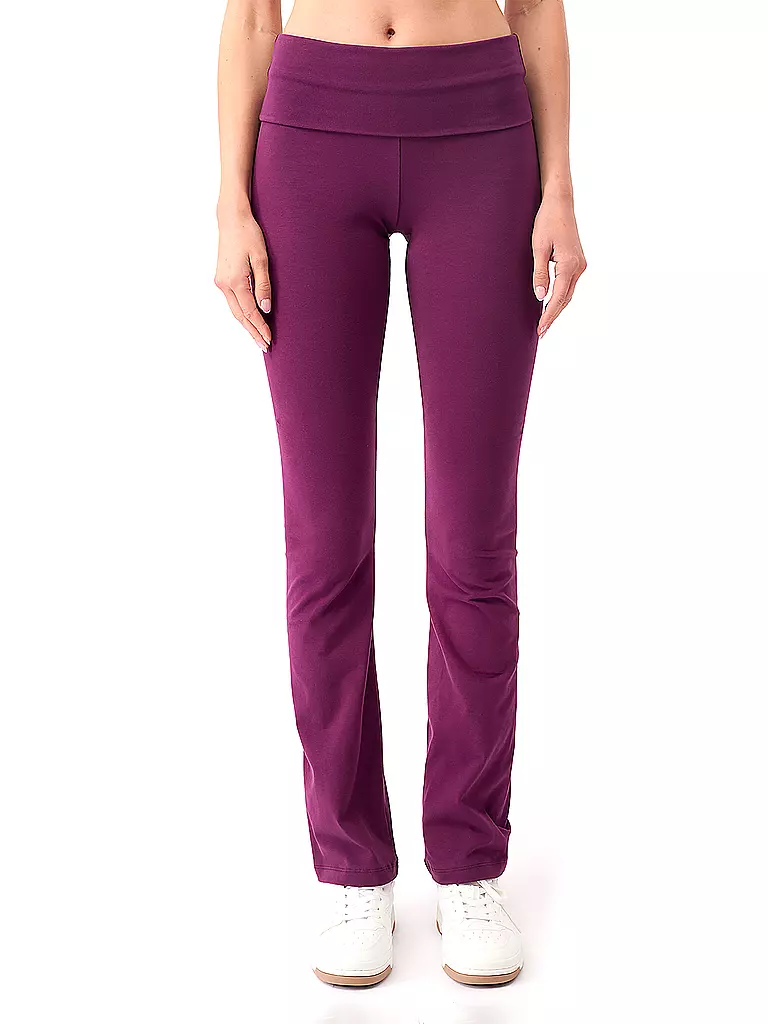 MANDALA | Pantalon de yoga classique à taille rabattable pour femmes | Baie