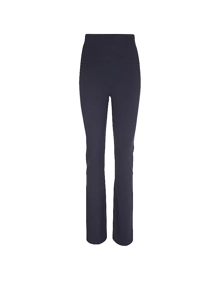 MANDALA | Pantalon de yoga classique à taille rabattable pour femmes | Bleu foncé