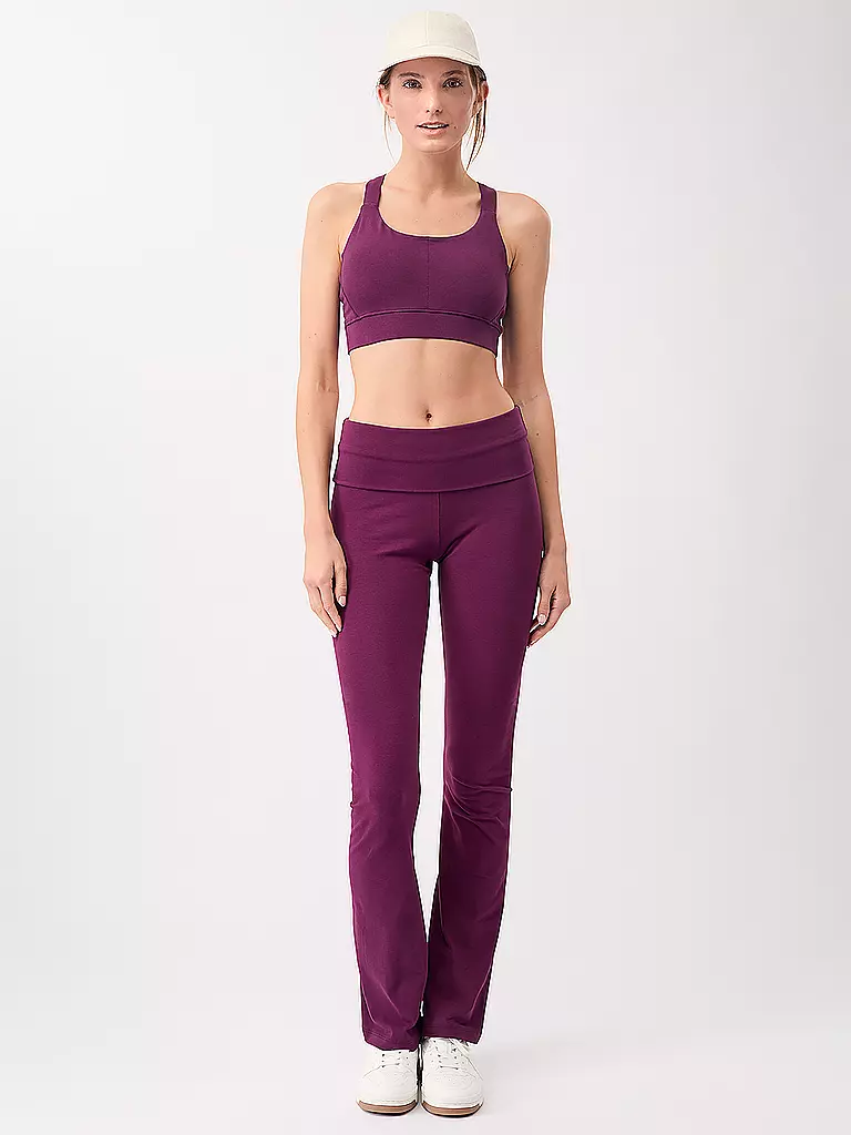 MANDALA | Pantalon de yoga classique à taille rabattable pour femmes | Baie