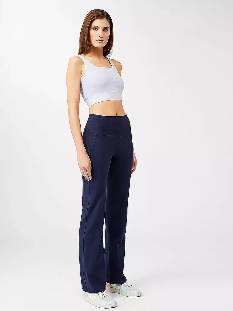 MANDALA | Pantalon de yoga droit pour femmes | Bleu foncé