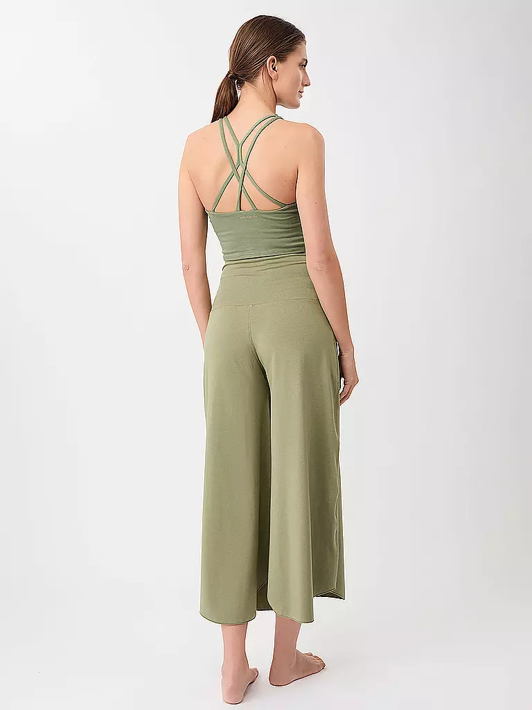 MANDALA | Pantalon de yoga femme Roll Over Tulip | Olive