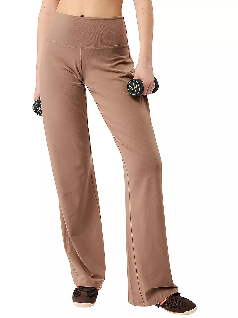 MANDALA | Pantalon de yoga large pour femmes | Marron clair