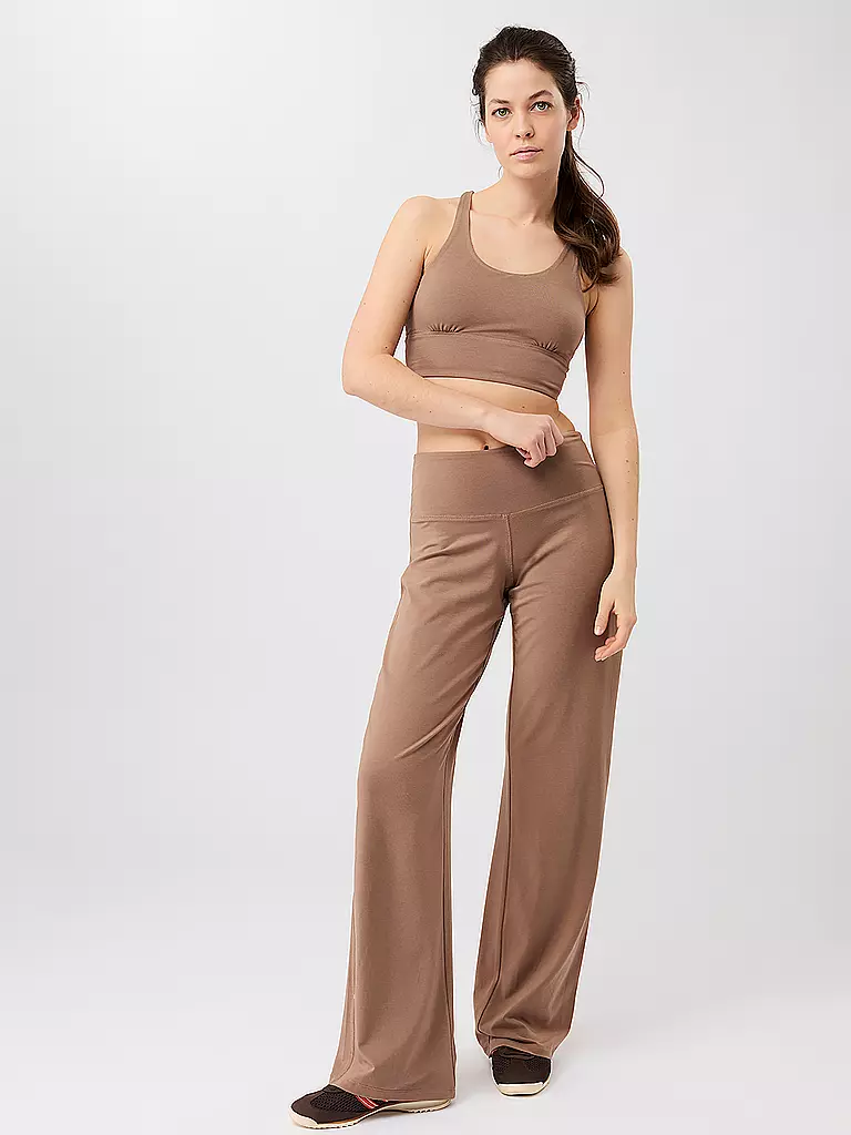 MANDALA | Pantalon de yoga large pour femmes | Marron clair