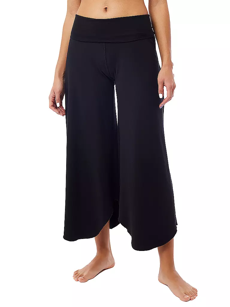 MANDALA | Pantalon de yoga pour femmes Roll Over Tulip | Noir
