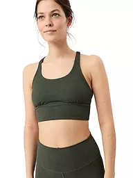MANDALA | Soutien-gorge de sport pour femmes Mono imprimé maintien moyen | Vert foncé