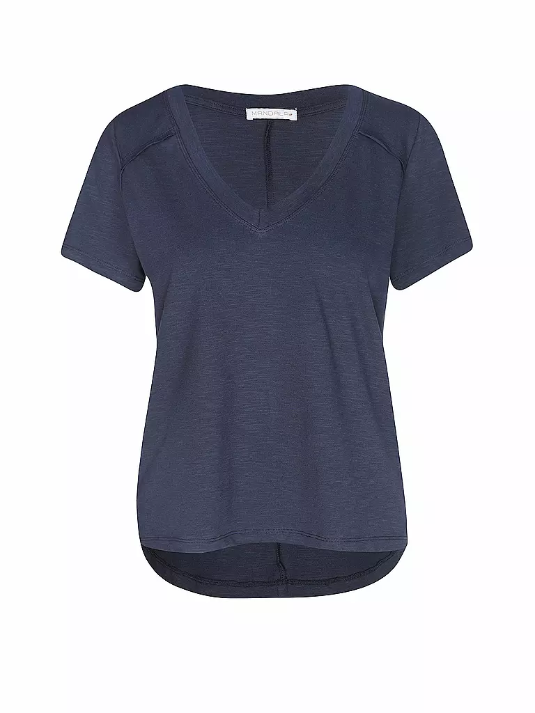 MANDALA | T-shirt de yoga pour femmes The New V-Neck | Bleu foncé
