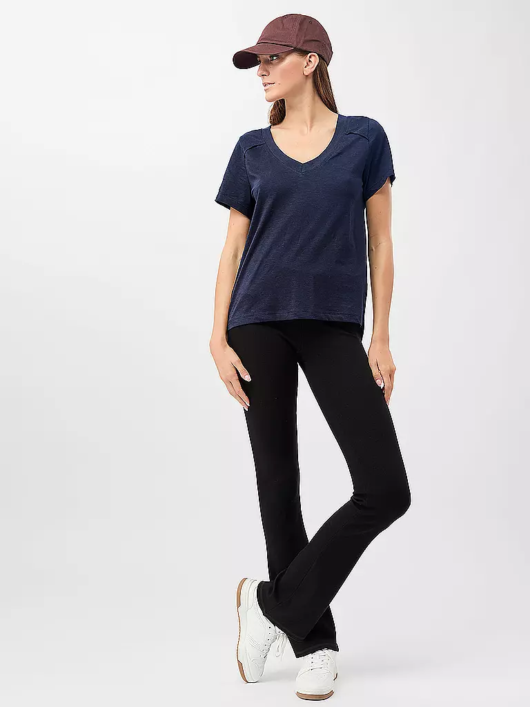MANDALA | T-shirt de yoga pour femmes The New V-Neck | Bleu foncé