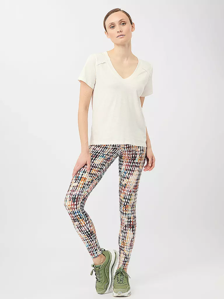 MANDALA | T-shirt de yoga pour femmes The New V-Neck | Blanc