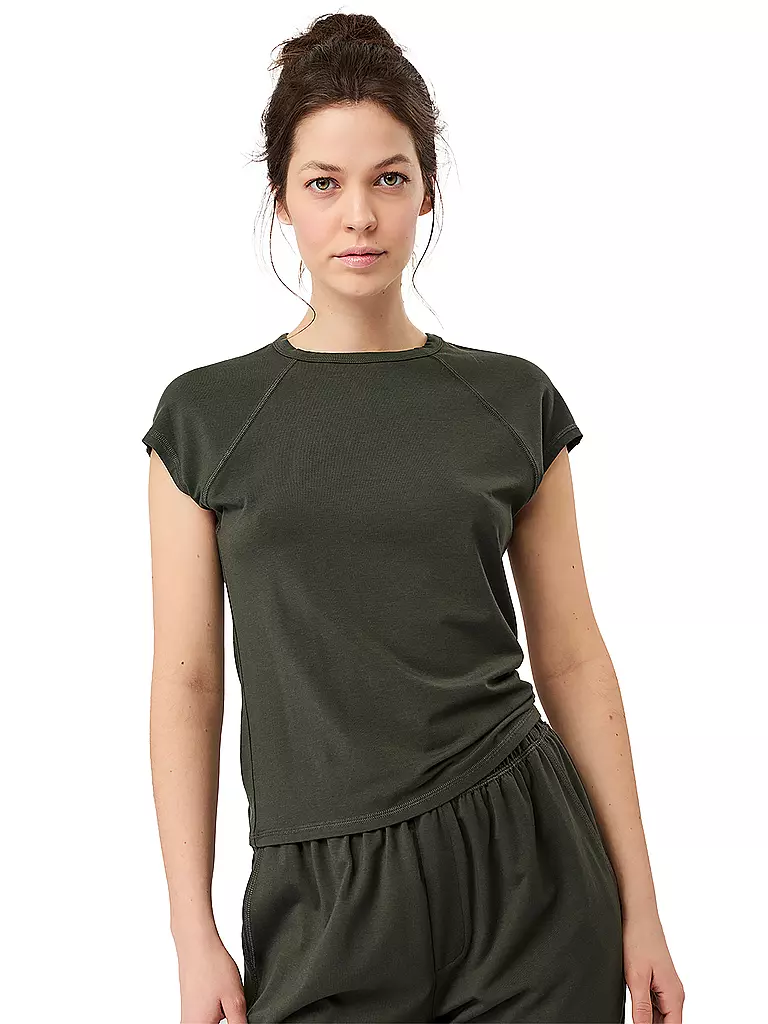 MANDALA | T-shirt de yoga slim fit pour femmes | Vert foncé