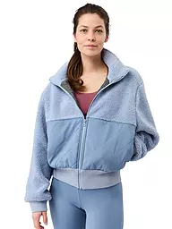 MANDALA | Veste bomber à capuche Warm Up pour femmes | Bleu clair