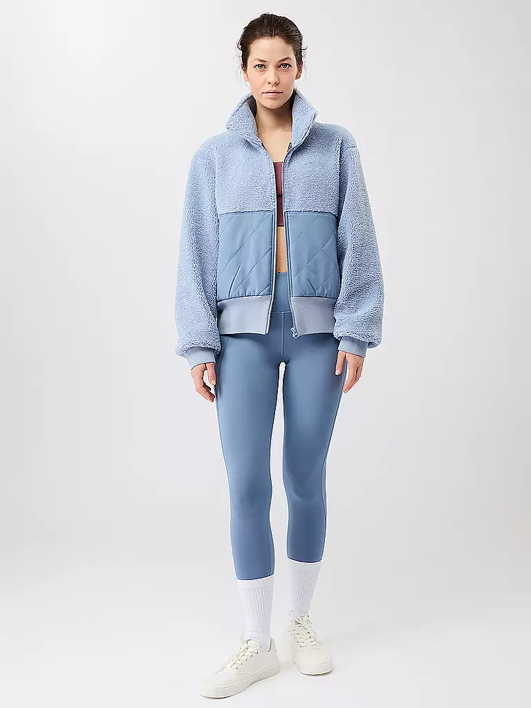 MANDALA | Veste bomber à capuche Warm Up pour femmes | Bleu clair
