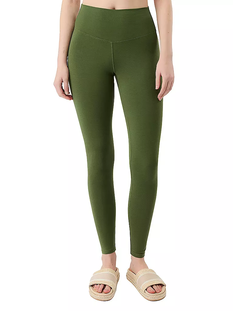 MANDALA | Yogatight femme taille haute pleine longueur | Vert foncé
