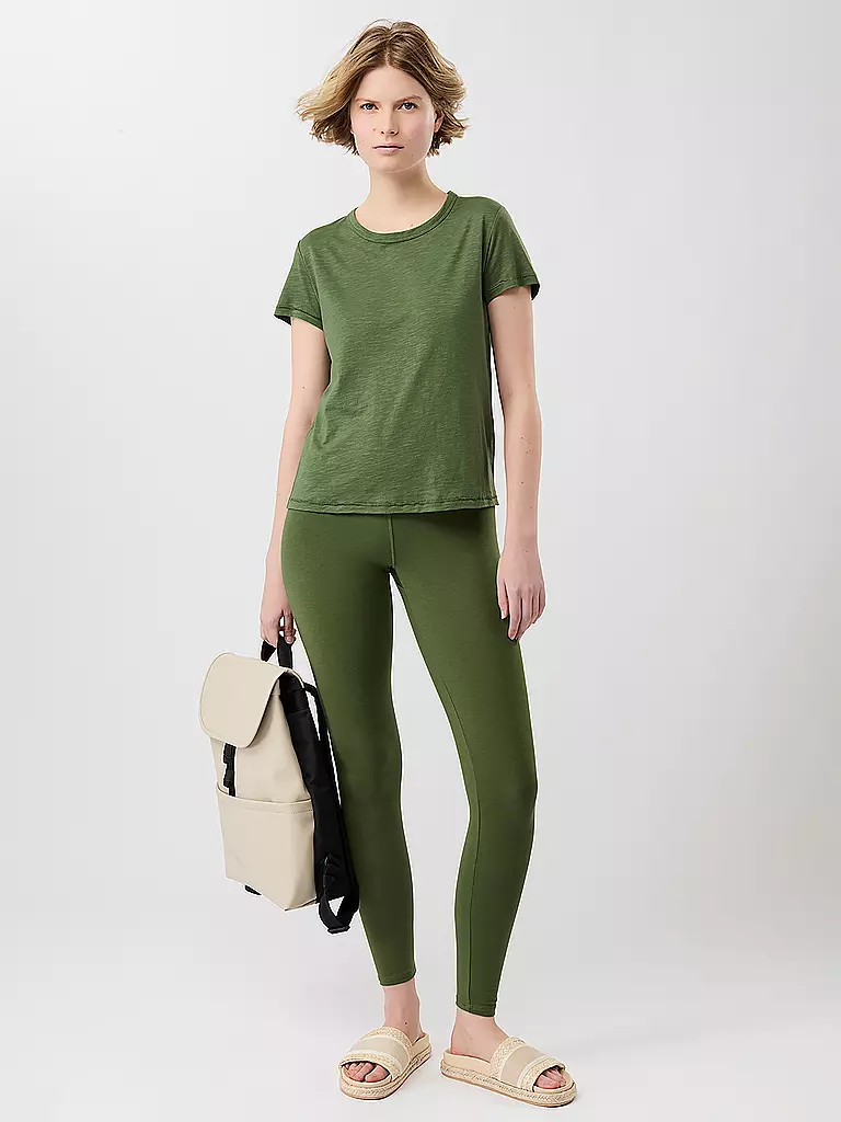 MANDALA | Yogatight femme taille haute pleine longueur | Vert foncé