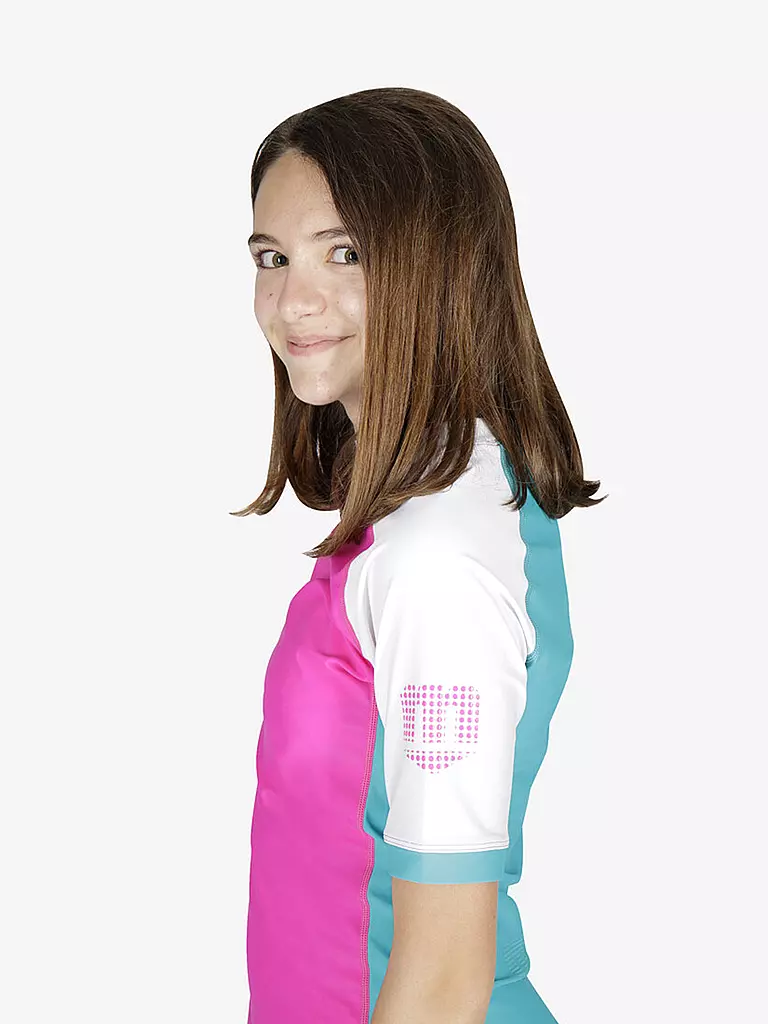 MARES | Mädchen Rashguard Shield | Rose vif