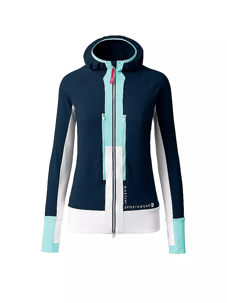 MARTINI | Damen Fleecejacke Hillclimb Hoodie | Bleu foncé