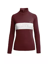 MARTINI | Damen Funktions Zipshirt Pearl | Rouge foncé