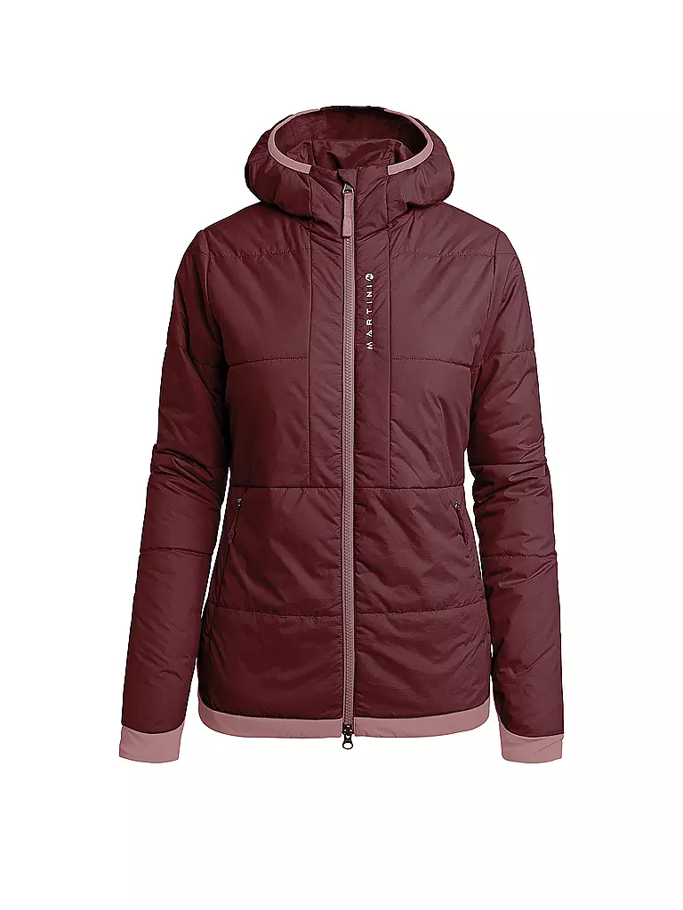 MARTINI | Damen Hybridjacke Vesuv Hoodie | Rouge foncé