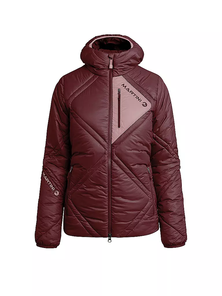 MARTINI | Damen Isojacke Broad Peak Hoodie | Rouge foncé