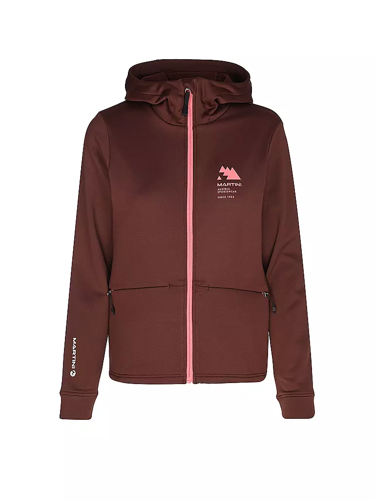 MARTINI | Veste polaire à capuche Sunrise pour femmes | Rouge foncé