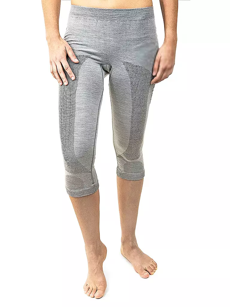 MERINO & MORE | Sous-vêtement thermique 3/4 pour femme | Gris