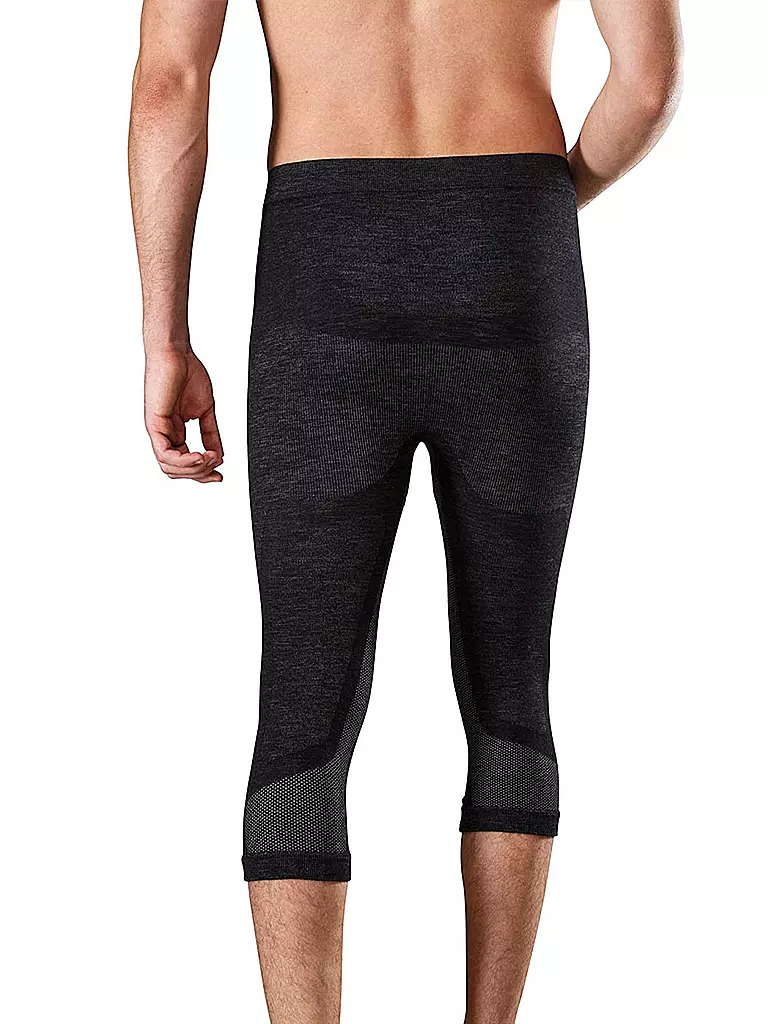 MERINO & MORE | Sous-vêtement thermique 3/4 pour homme | Noir