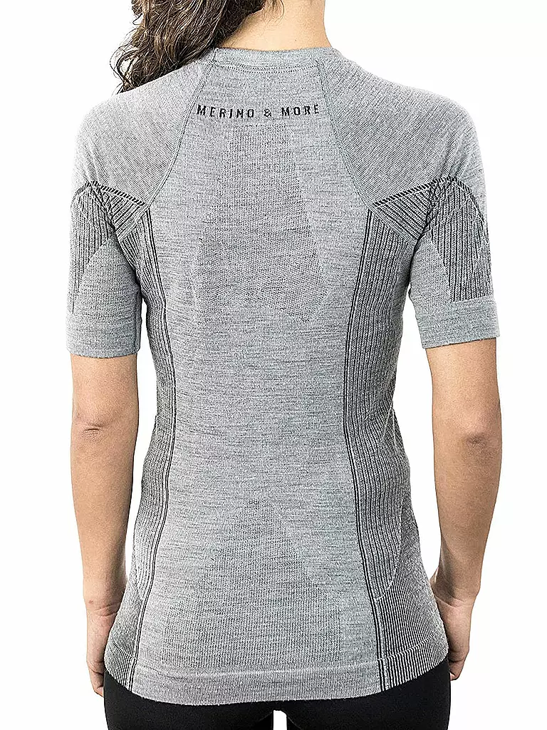 MERINO & MORE | T-shirt de sport à manches courtes pour femmes | Gris