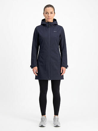 MERU | Manteau softshell bordeaux à capuche pour femme