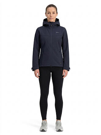 MERU | Veste softshell à capuche bordeaux pour femme