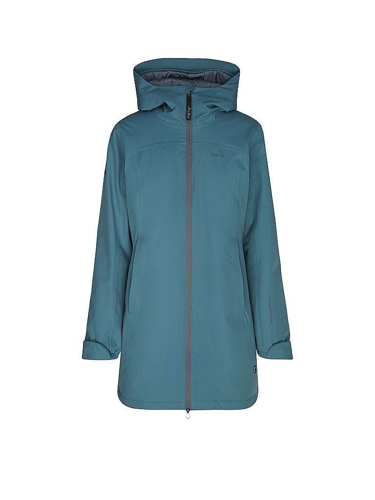 Manteau d'hiver à capuche Noras pétrole 44