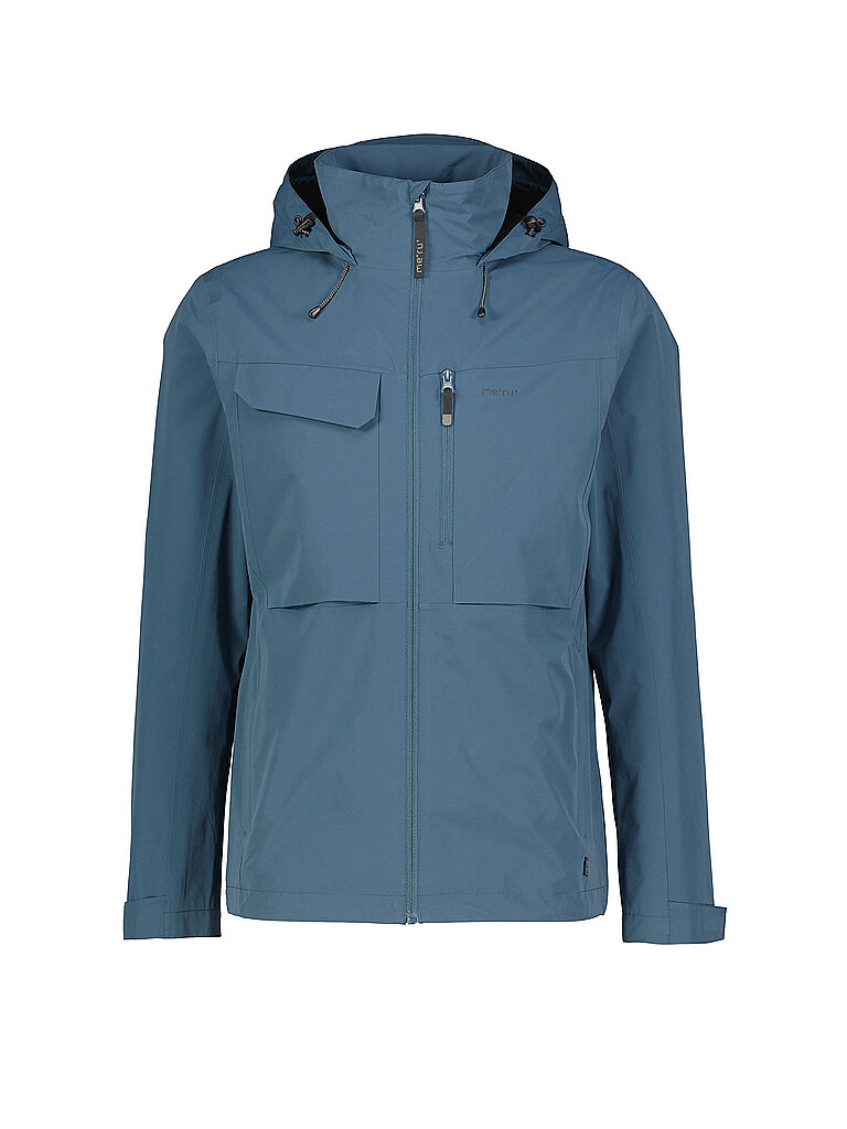 Veste de randonnée Abrantes 2L à capuche bleu marine 56