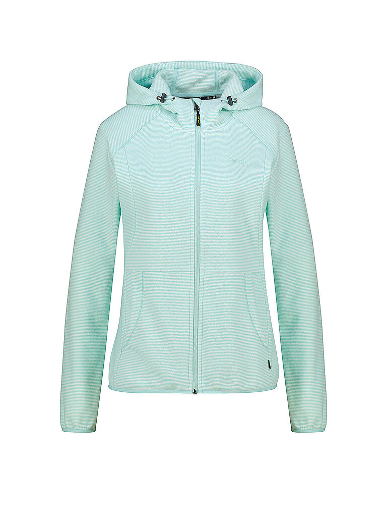 Veste polaire rayée à capuche Lourosas bleu clair 38