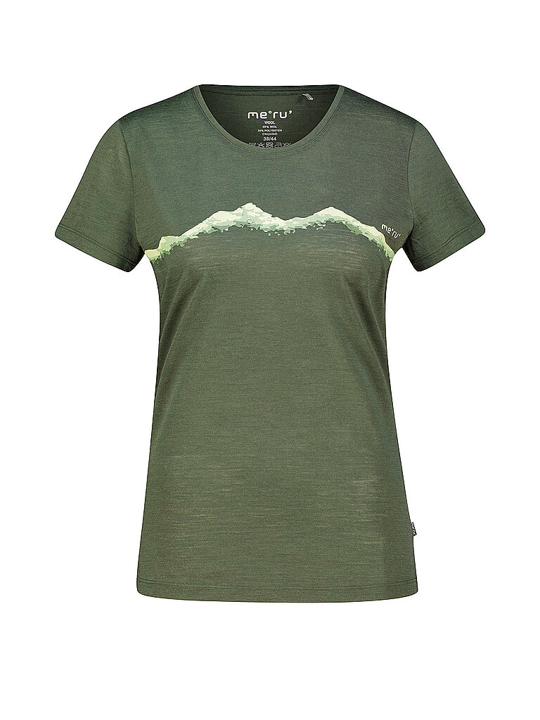 T-shirt de sport fonctionnels Nelas Woolmix vert foncé 40