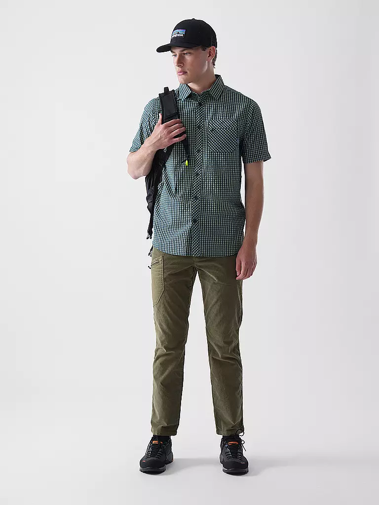 MERU | Chemise de randonnée unie Valongo pour hommes | Vert foncé