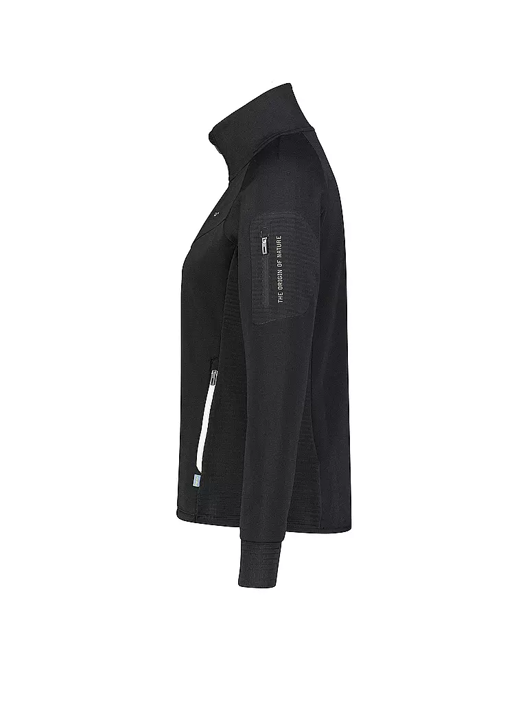 MERU | Damen Fleecejacke Kivik Waffelfleece | Noir