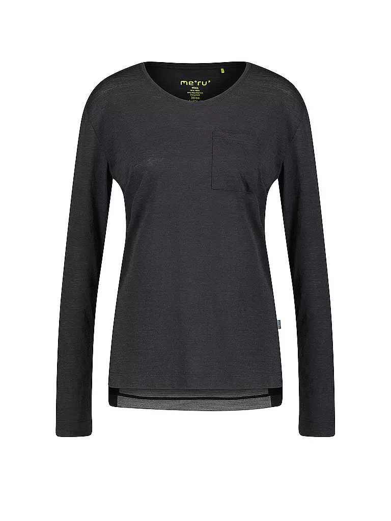 MERU | Damen Funktionsshirt Vaxholm Wool-Mix | Noir