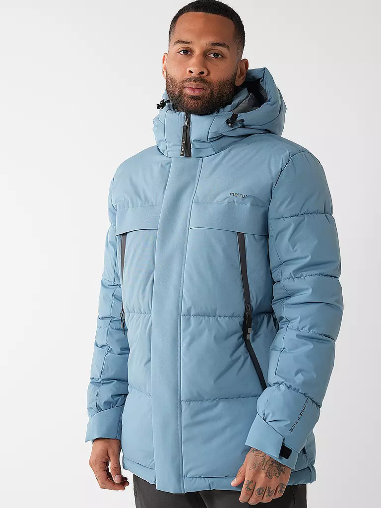 MERU | Herren Wanderjacke Varberg Hoodie | Bleu clair