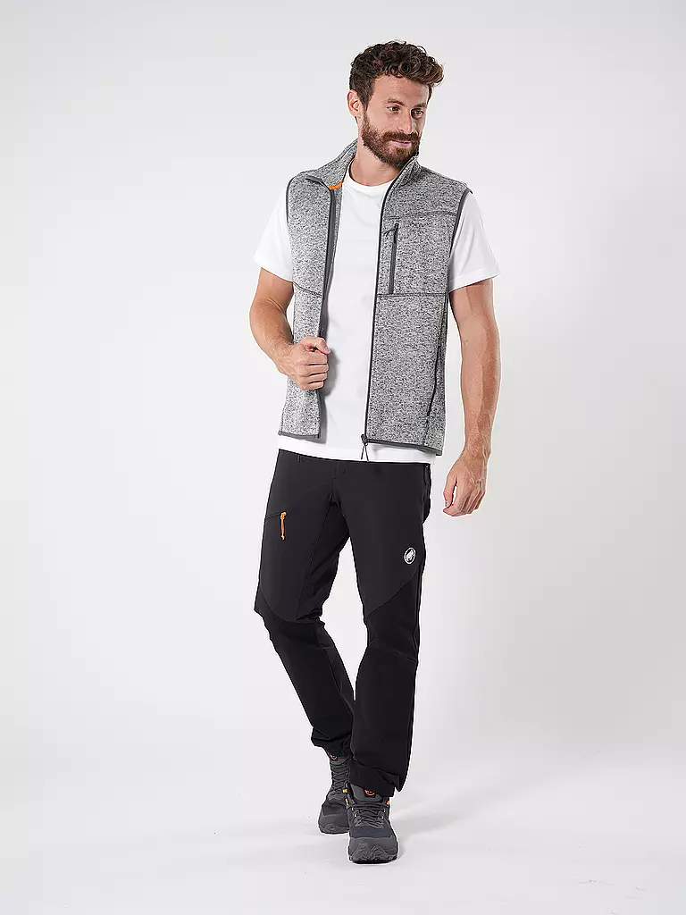 MERU | Herren Weste Bergen Strickfleece | Gris clair