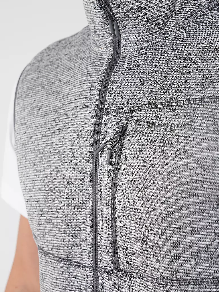 MERU | Herren Weste Bergen Strickfleece | Gris clair