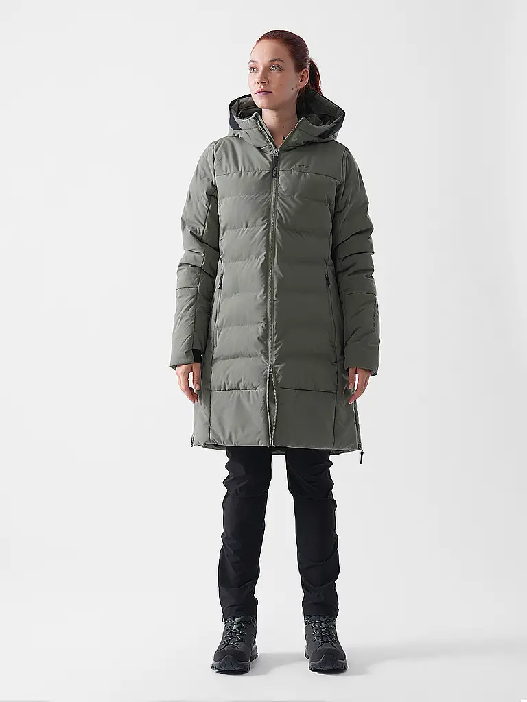 MERU | Manteau d'hiver pour femme Esbjerg à capuche | Vert foncé