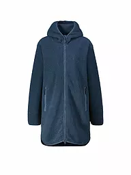 MERU | Manteau d'hiver pour femme Sigtuna à capuche en polaire teddy | Bleu foncé