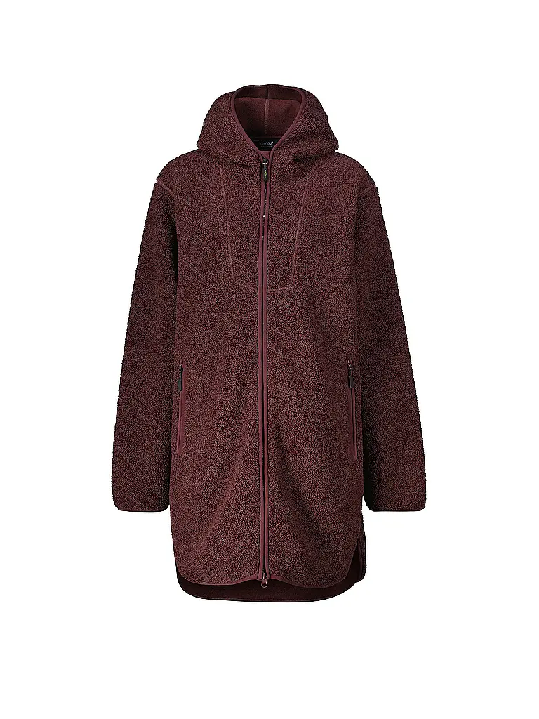 MERU | Manteau d'hiver pour femme Sigtuna à capuche en polaire teddy | Cuivre