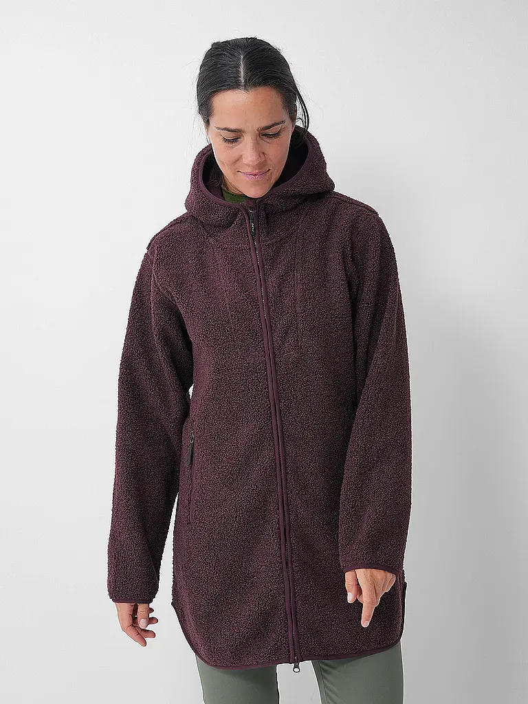 MERU | Manteau d'hiver pour femme Sigtuna à capuche en polaire teddy | 