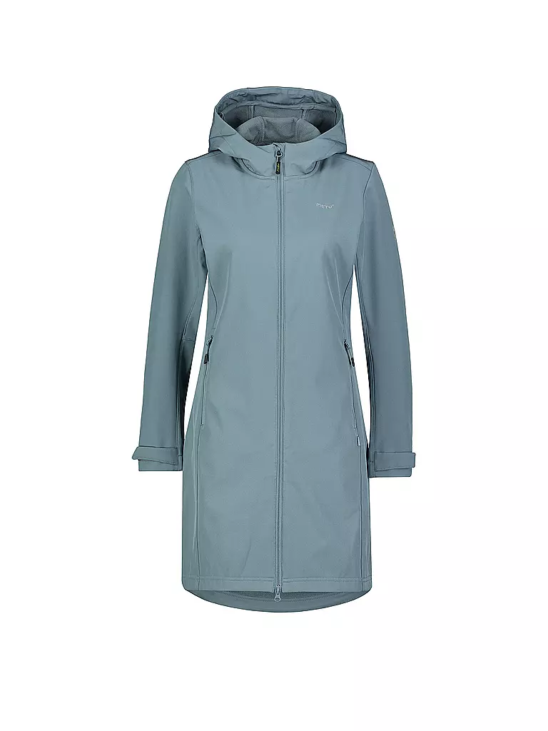 MERU | Manteau softshell d'hiver pour femme Touloluse à capuche | Gris