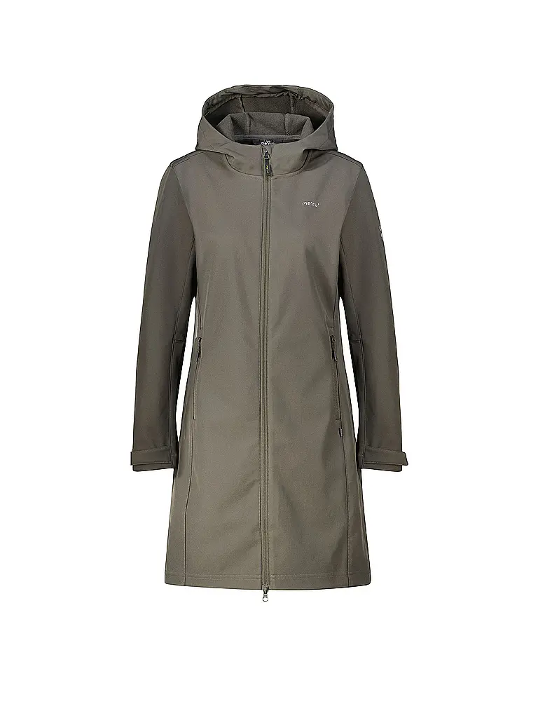 MERU | Manteau softshell d'hiver pour femme Touloluse à capuche | Gris